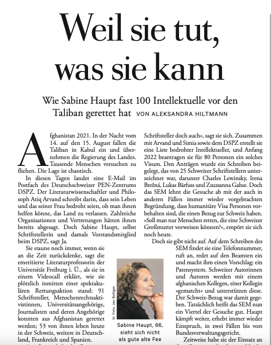 Artikel in "Die Zeit", 7.8.2025