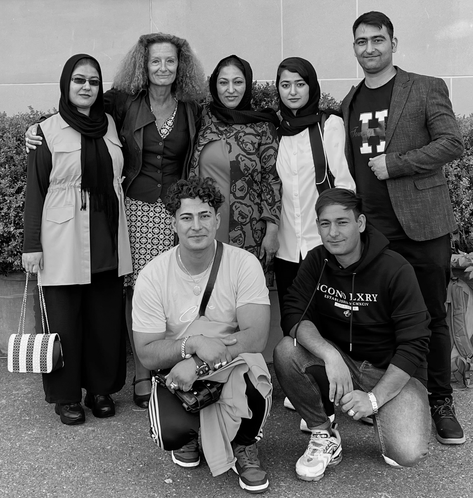 September 2022: Mit der afghanischen Autorin Jahan Afrooz und ihren Kindern